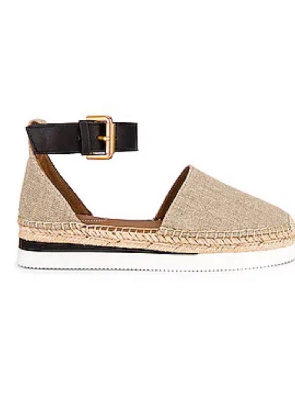 See by Chloe Women’s Sandals Glyn Espadrille in Natural & Calf Wedge Size 40